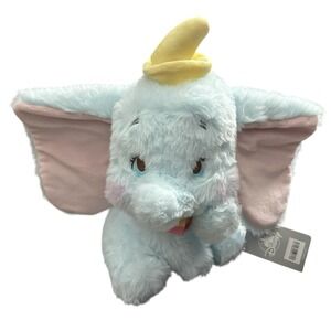 Disney Dumbo Plush Toy Stuffed Animal Elephant w Hat‎ Large Ears Soft Plush